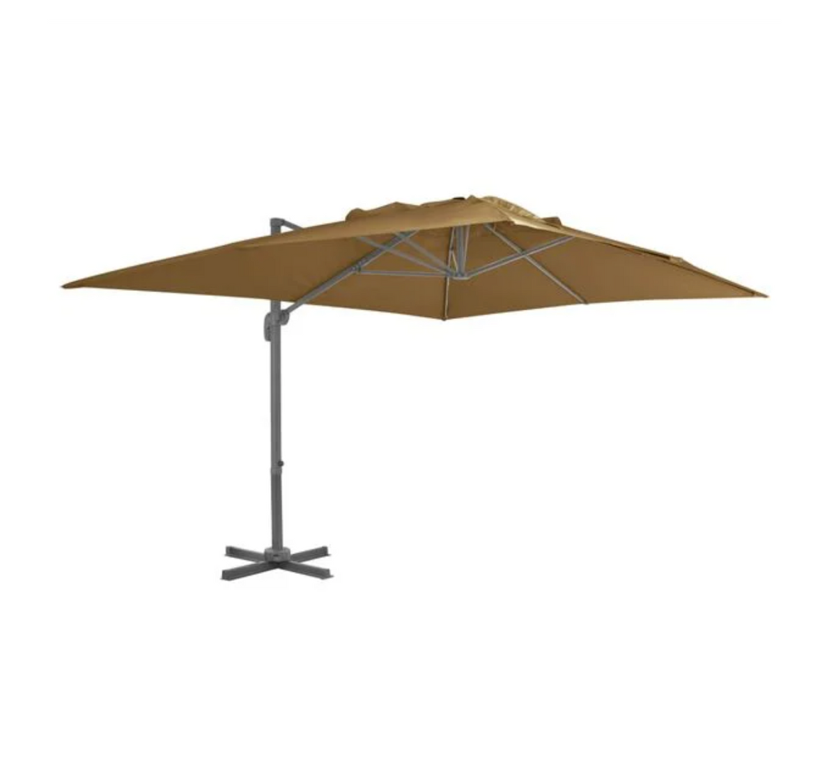 Parasol déporté inclinable 360 toile anti-UV polyester avec revêtement PA