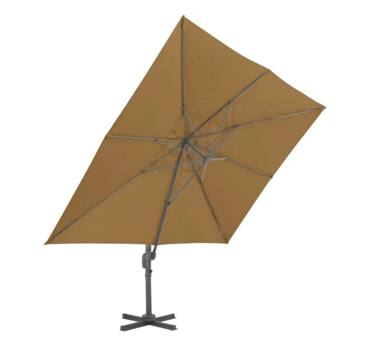 Parasol déporté 360 aluminium thermolaqué résistance corrosion