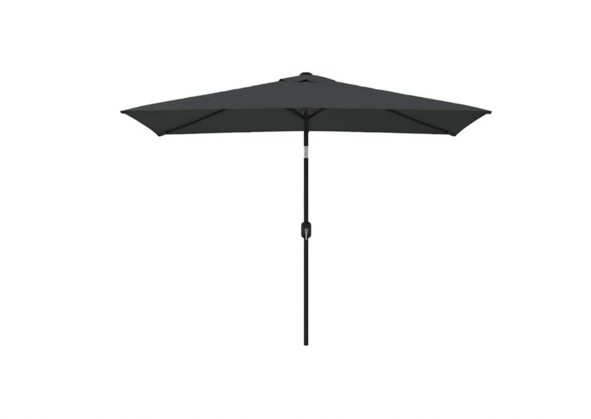 Parasol droit rectangulaire 2x3 m coloris anthracite vue latérale