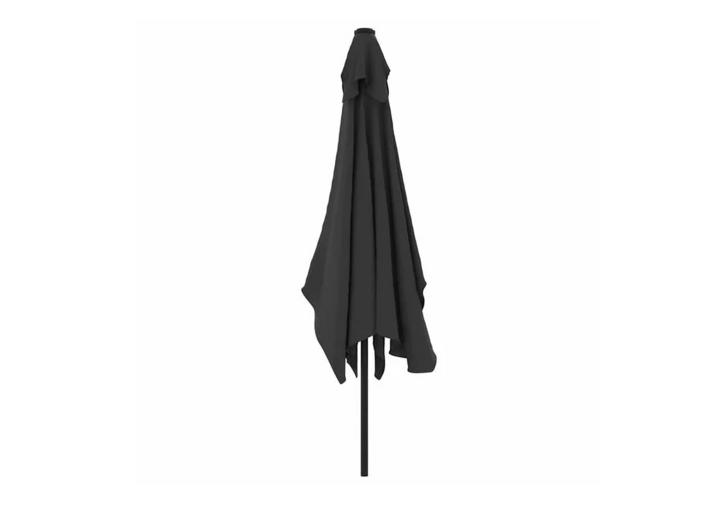 Parasol droit rectangulaire taupe 2x3 m terrasse patio