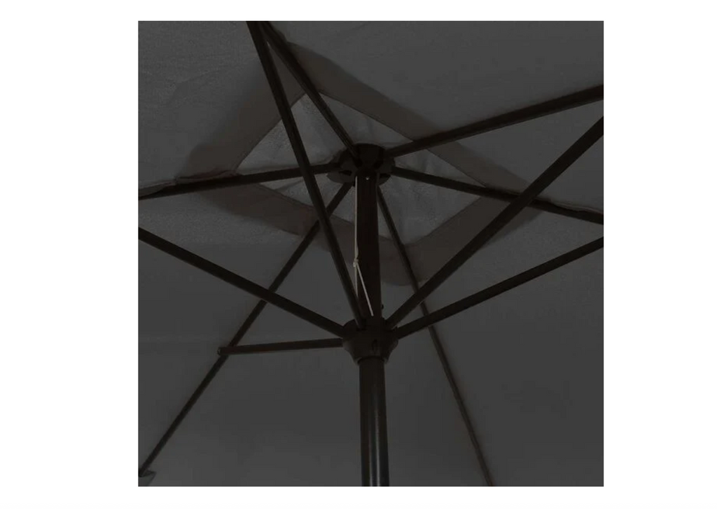 Parasol droit 2x3 m terre cuite toile polyester anti-UV