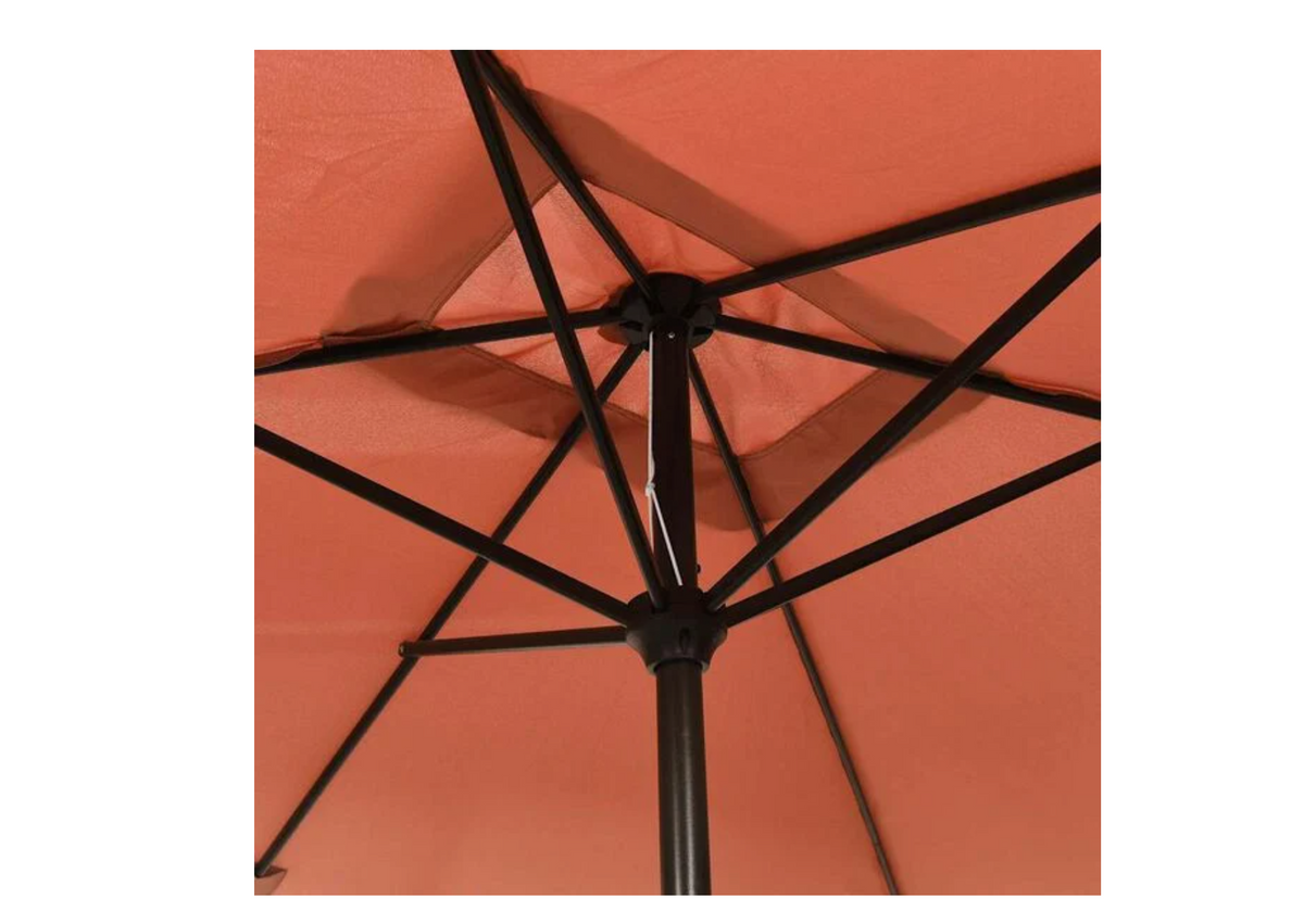 Parasol droit 2x3 m acier revêtement poudre résistance corrosion