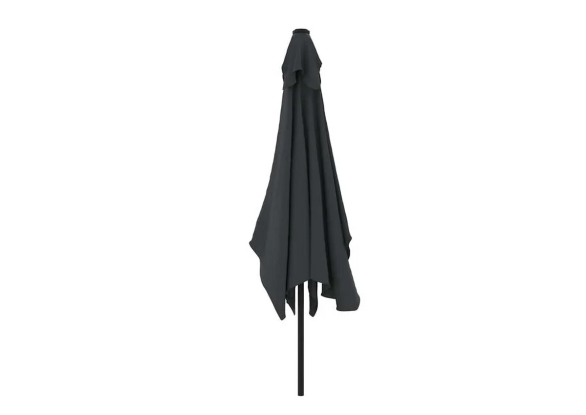 Parasol droit rectangulaire anthracite inclinable ombrage jardin