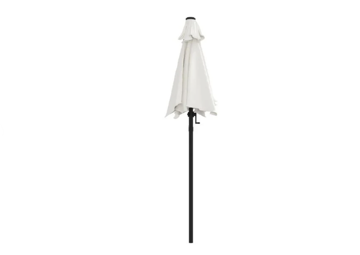 Parasol droit 2x2,24 m manivelle ouverture aluminium revêtement poudre