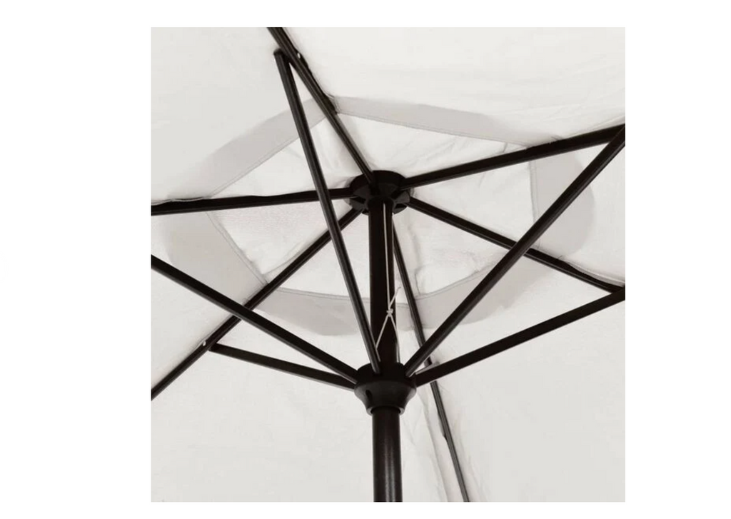 Parasol droit 200 cm mécanisme inclinaison articulation haut mât