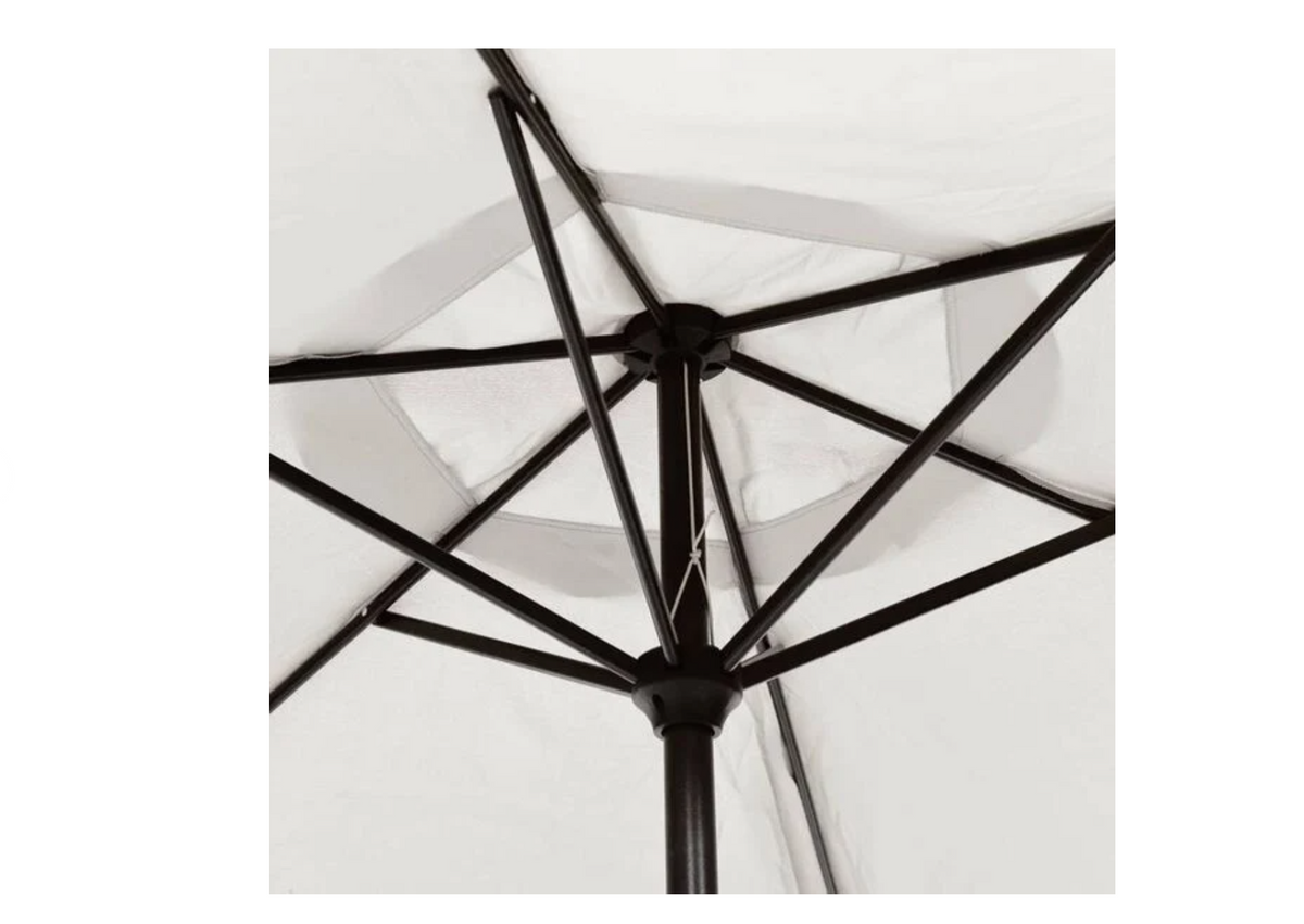 Parasol droit 200 cm mécanisme inclinaison articulation haut mât