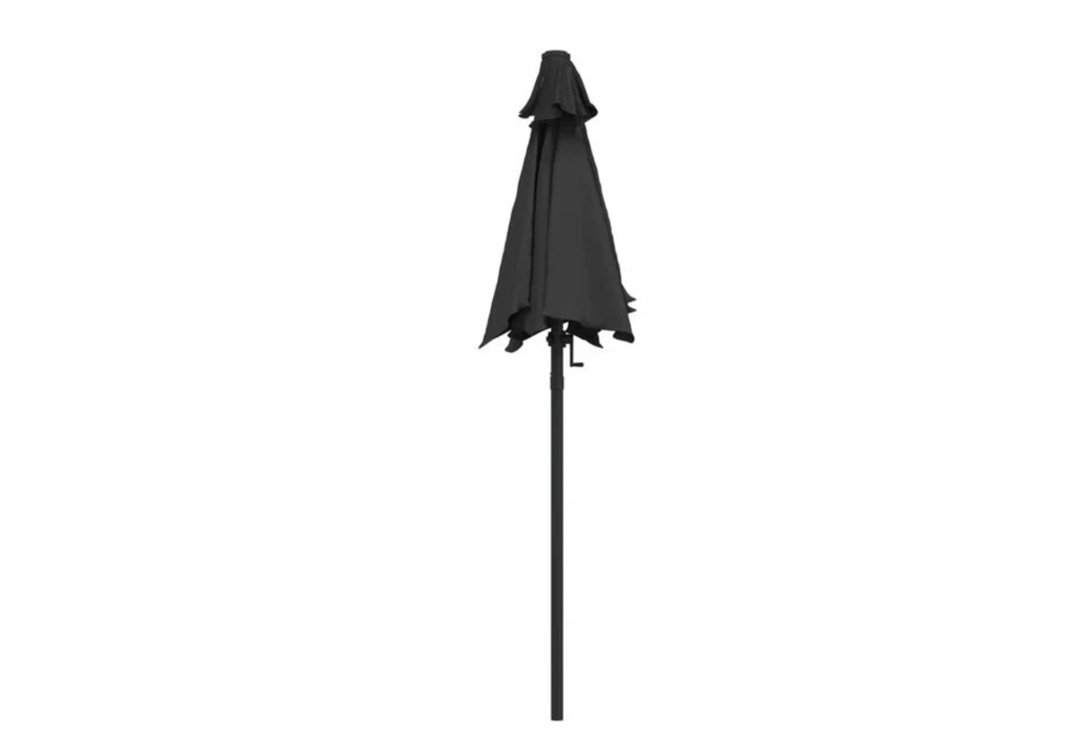 Parasol droit 200 cm 4 coloris blanc sable taupe anthracite noir