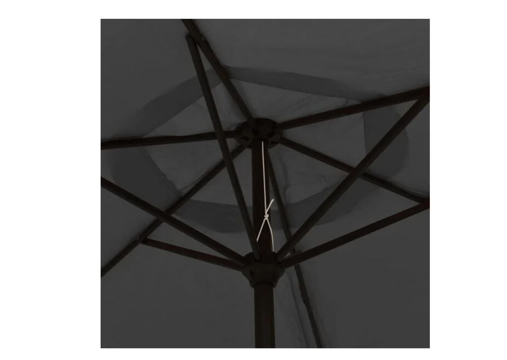 Parasol droit 200 cm noir incliné protection soleil latérale