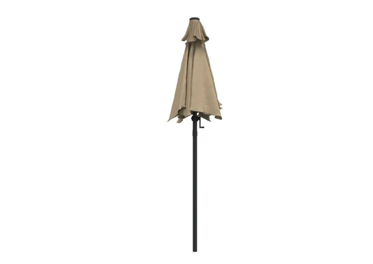 Parasol droit inclinable aluminium 200 cm résistance UV extérieur