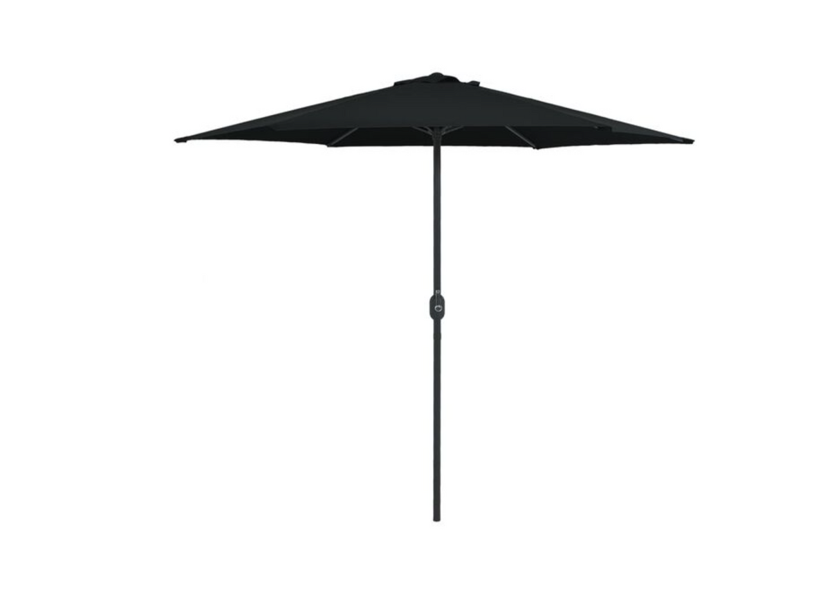 Parasol droit rond 270 cm blanc sable table ronde jardin