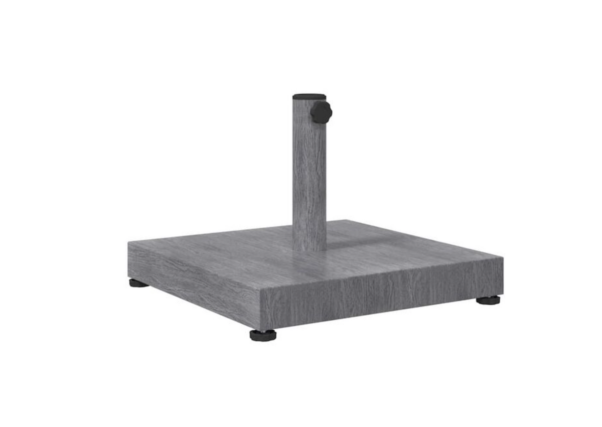 Pied de parasol acier carré 25 kg laque noire vue de dessus