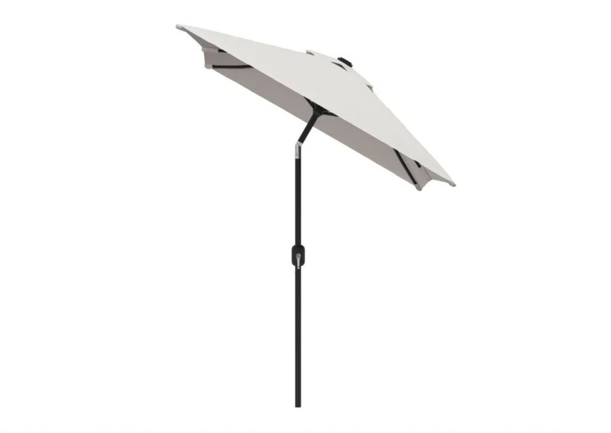Parasol droit 2x3 m rectangulaire inclinable toile polyester blanc sable