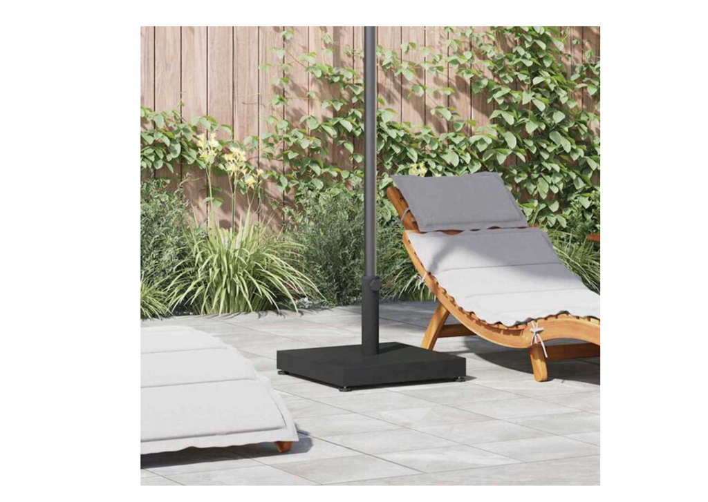 Pied de parasol sans roulettes noir 31,5 cm hauteur dalle