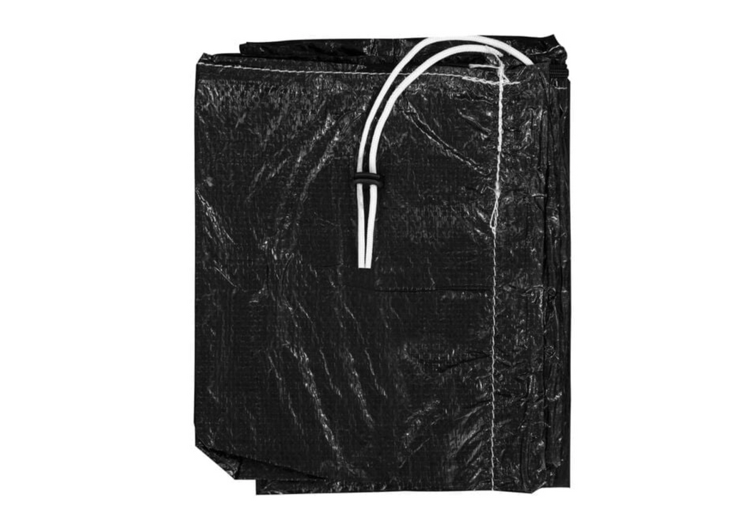 Housse parasol PE 80 g m2 cordon serrage intérieur détail