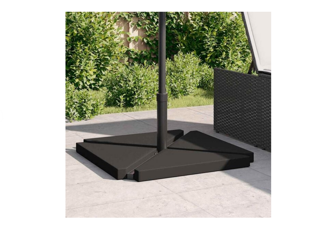 Base parasol granit 5 pièces 2 coloris gris et noir disponibles