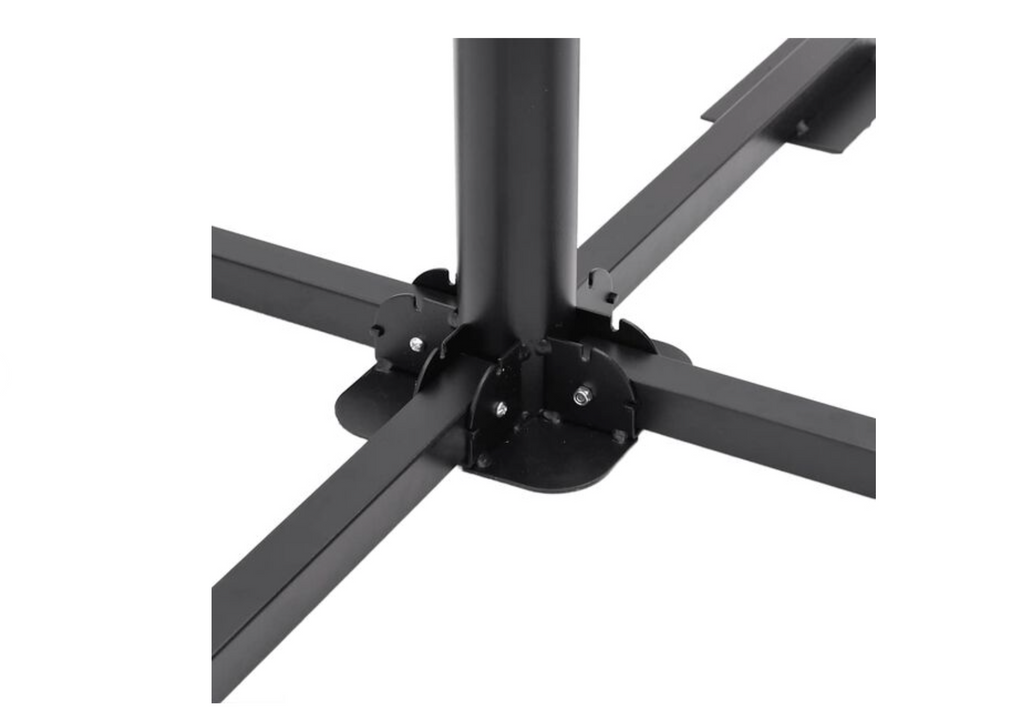 Base parasol granit noir 4 dalles 14 kg chacune vue de face