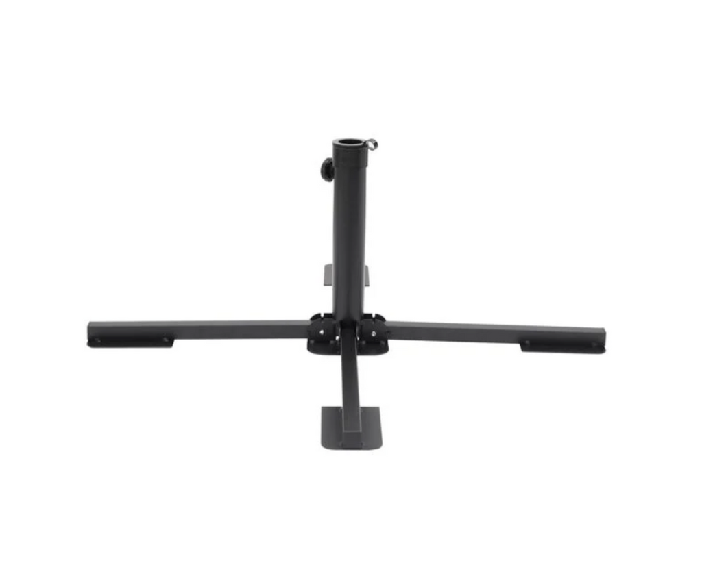 Base parasol croisée acier adaptateur 48 mm inclus compatible