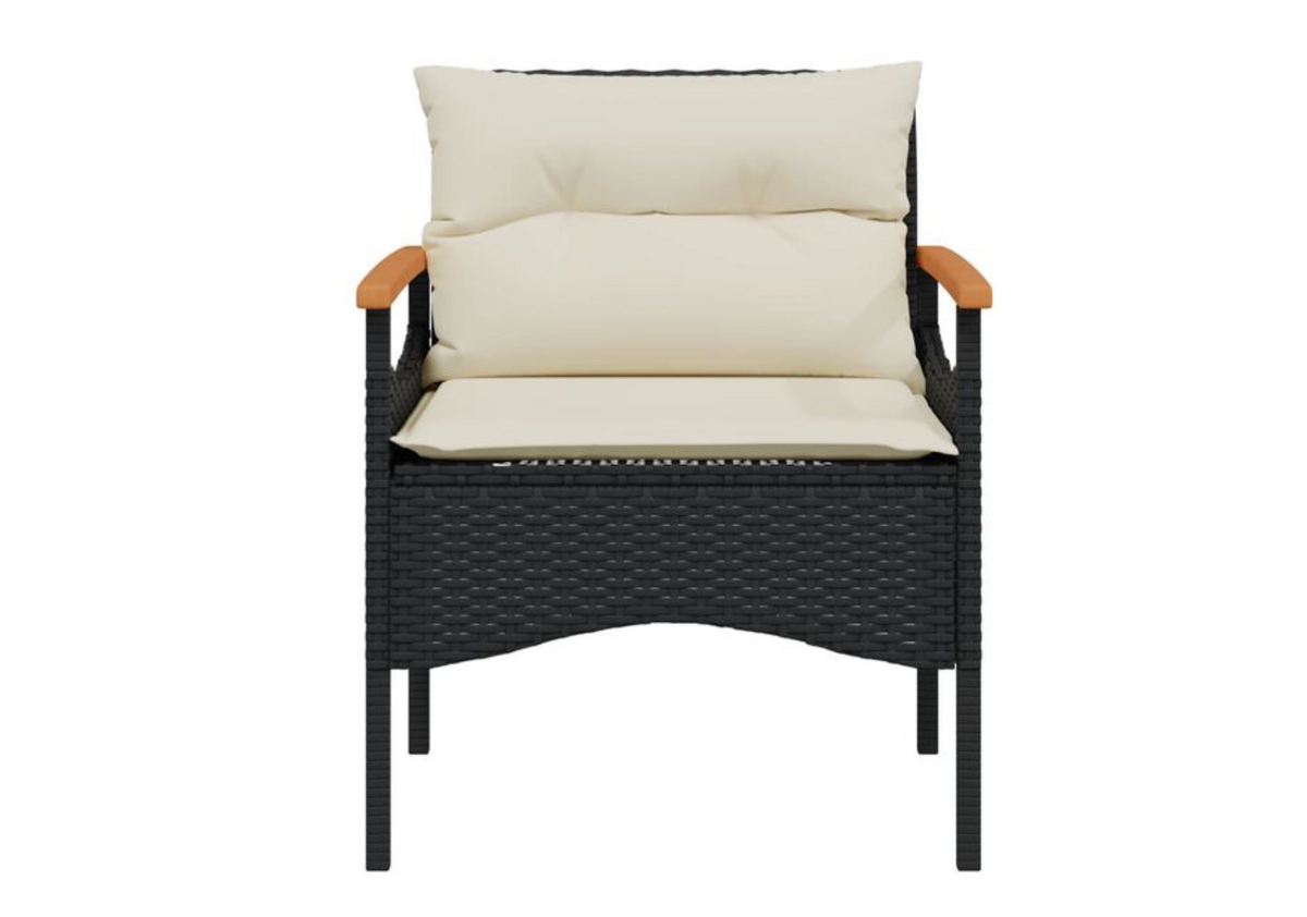 Salon de jardin 2 places gris coussin polyester housse amovible